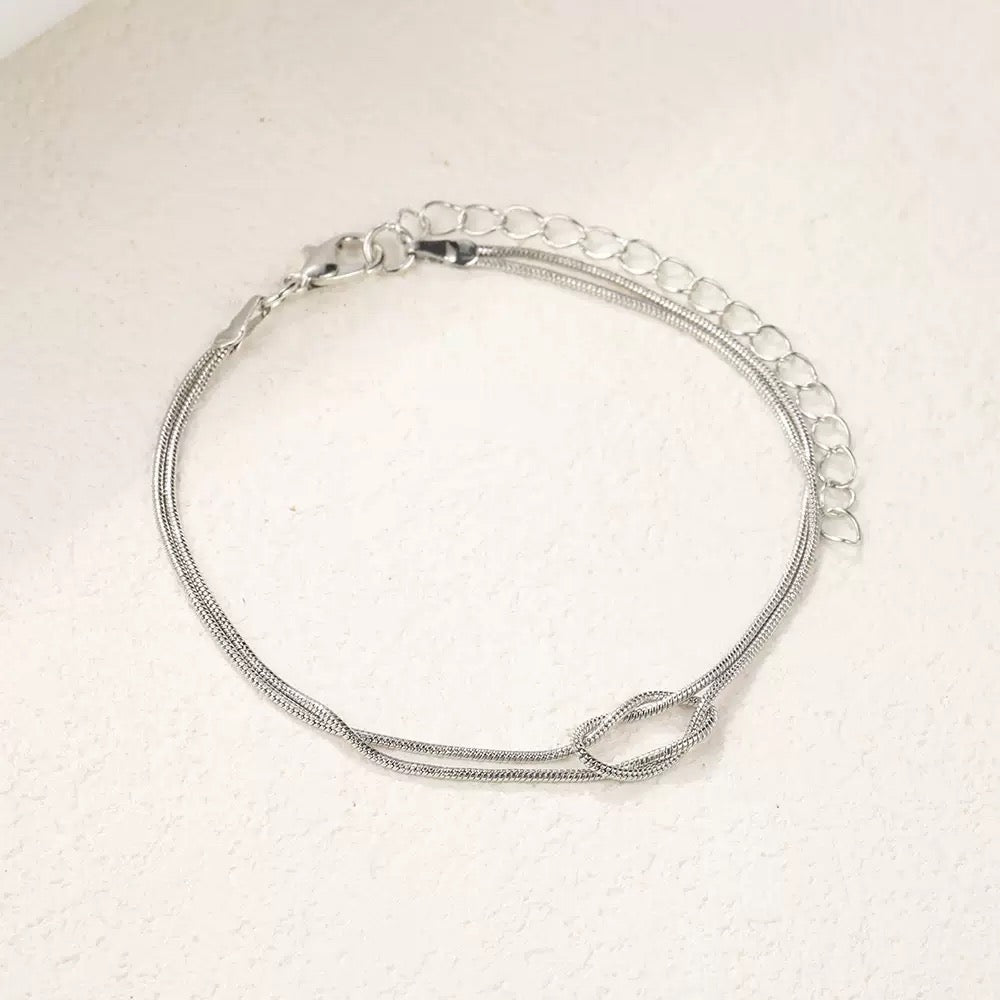 Tied forever! Silver Bracelet