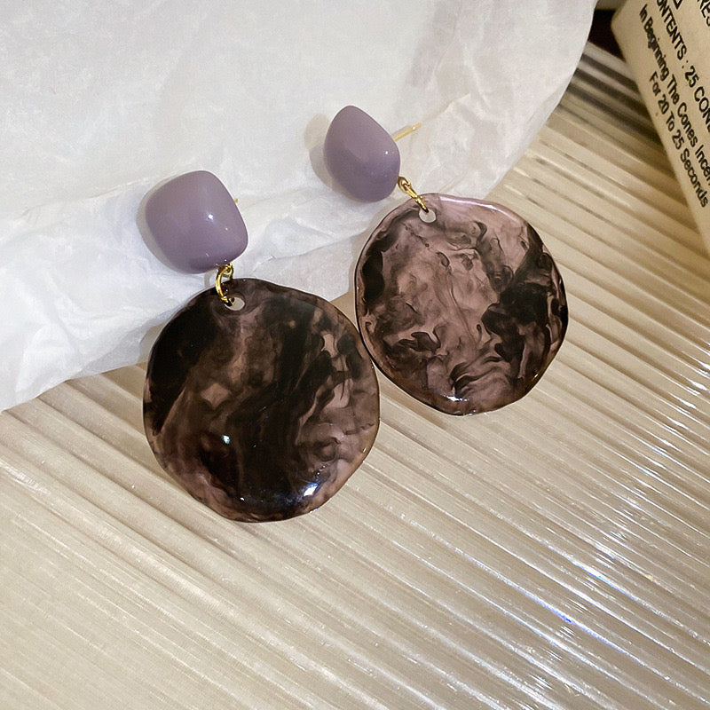 Purple Swirls Earrings